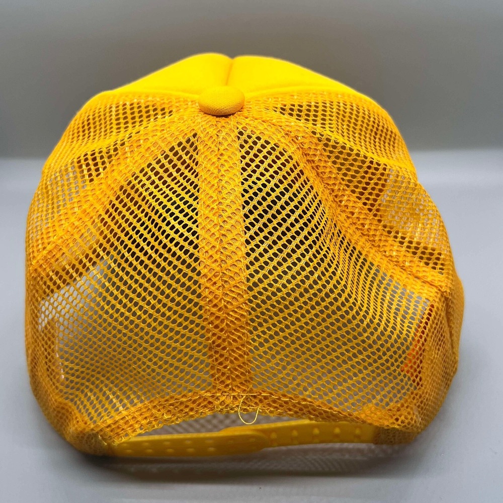 Wally's Letterman Yellow Squirrel Foam Trucker Hat/adjustable SnapBack Cap YOUTH - Picture 8 of 11